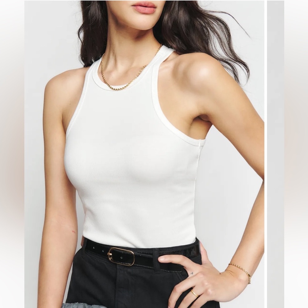 Reformation Nova Tank Ivory - Size S NWT